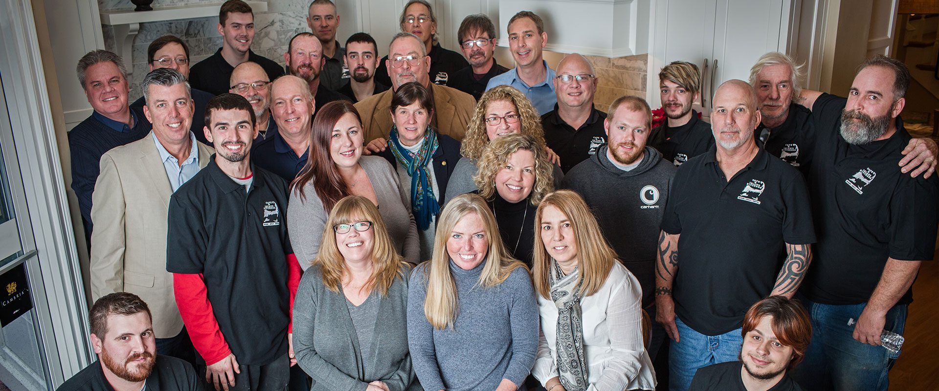 A group of people posing for a picture.